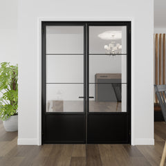 Kickplate Three Light Double Door